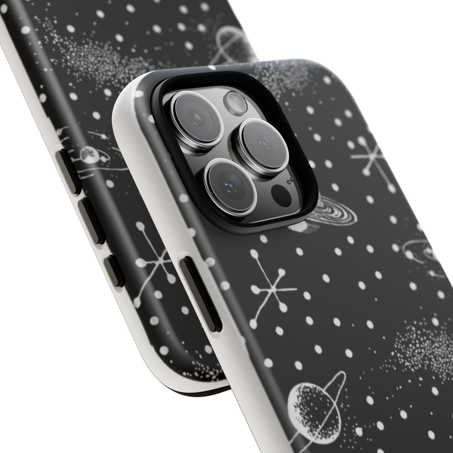 Planet Galaxy Dot Eye Phone Case (Black)